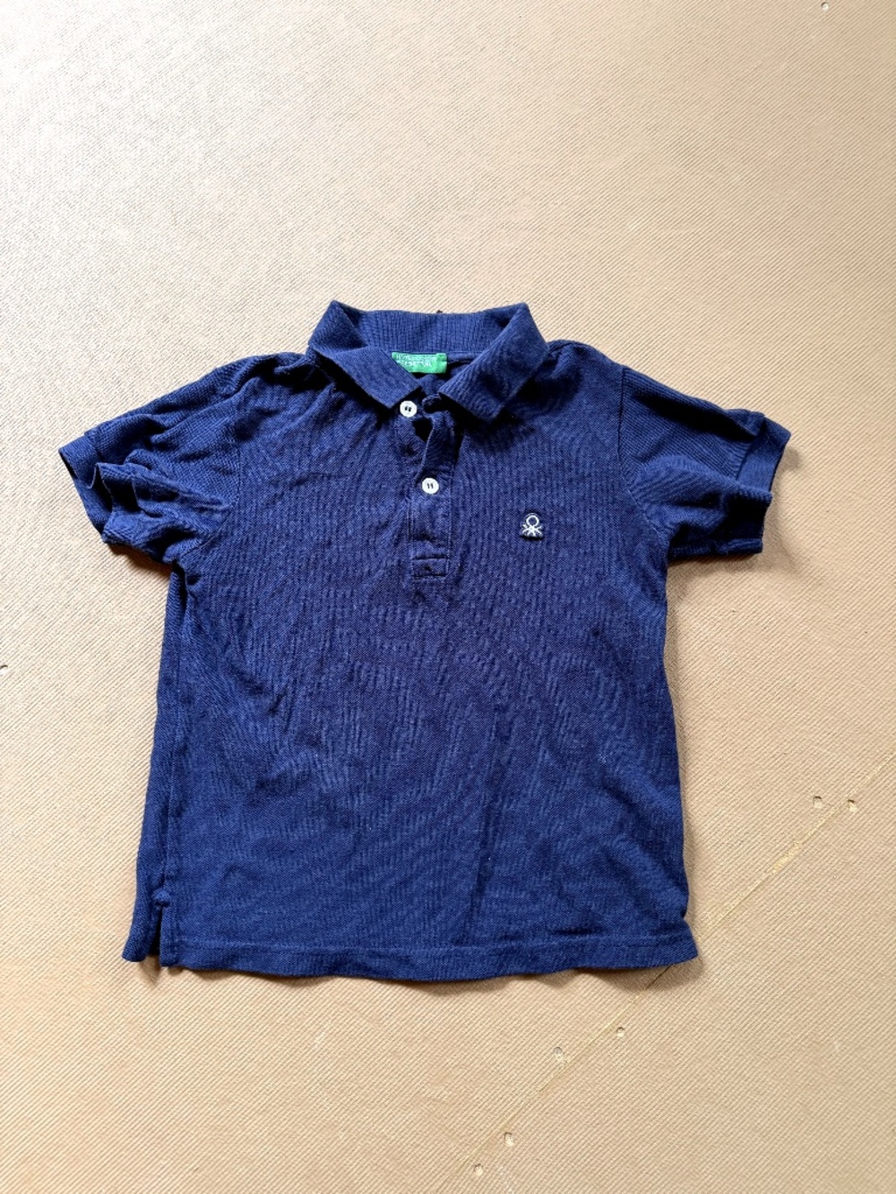 United Colors of Benetton Boys Navy Blue Polo Shirt Size 4-5